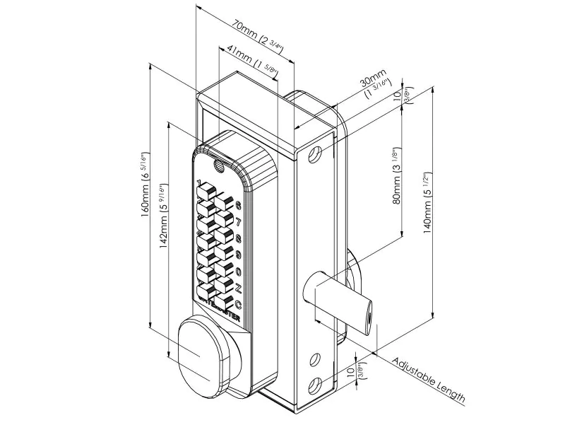 Gatemaster | Superlock Code Gate Lock | Double-Sided Keypad