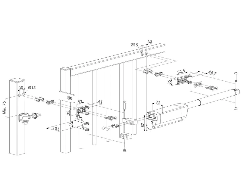Locinox Samson | Fence gate closer | Hydraulic | for wide gates up