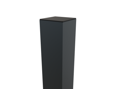 Aluminium poortpaal | Boston | 9 x 9 cm | Lengte 275 cm | RAL7016