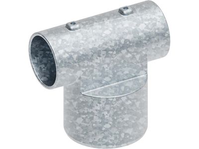 Top rail fence | T-connector | Ø 3-1/2" x Ø 2-3/8" | Hot Dipped Galvanized