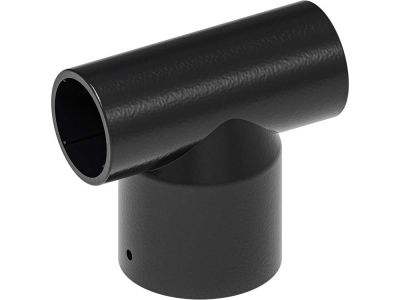 Top rail fence | T-connector | Ø 2-3/8" x Ø 1-5/8" | RAL9005