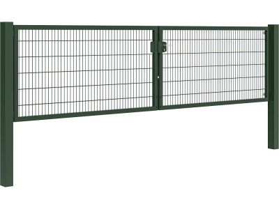 Dubbele tuinpoort | System | Breedte 5000 mm | Hoogte 1200 mm | RAL6009
