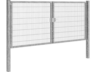 Dubbele tuinpoort | System | Breedte 4000 mm | Hoogte 1600 mm | Verzinkt