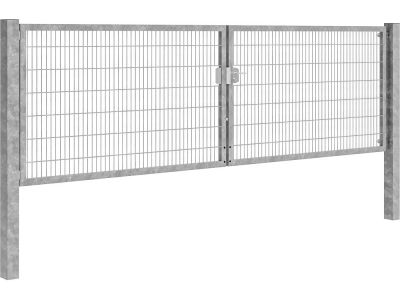 Dubbele tuinpoort | System | Breedte 5000 mm | Hoogte 1400 mm | Verzinkt