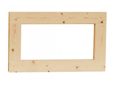 Vuren vast raam met helder glas - onbehandeld