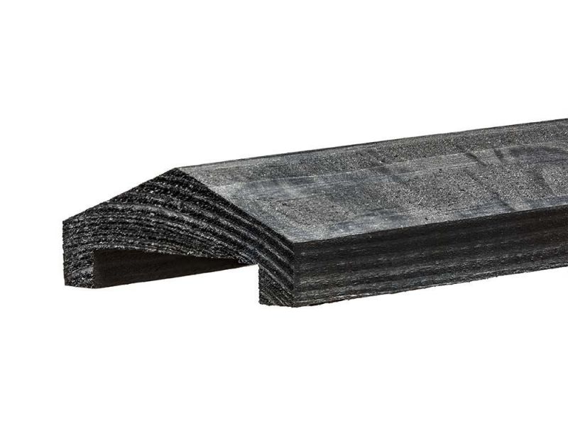 Afdeklat zwart Grenen | lengte 180cm