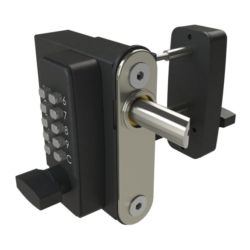 Surface-fixed digital lock | keypad on both sides