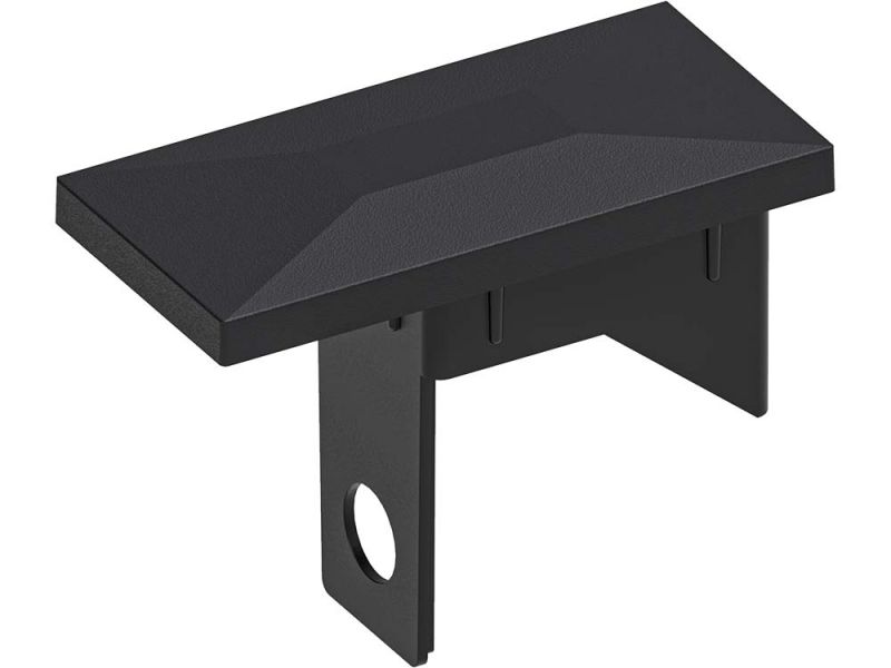 Fence post cap Black | 60 x 40 mm | Overhang