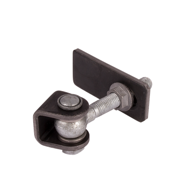3-way adjustable M18 180° hinge, black steel