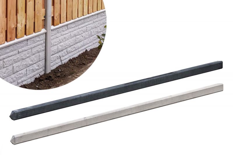 Betonpaal voor rotsmotief schutting 10 x 10 x 275 cm - gecoat