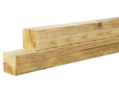 Schuttingpaal grenen hout 8,8 x 8,8 x 300 cm
