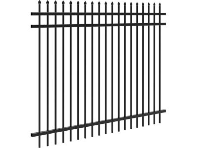 Ornamental Steel Fence | 3 Rail | Pressed Point | 8'