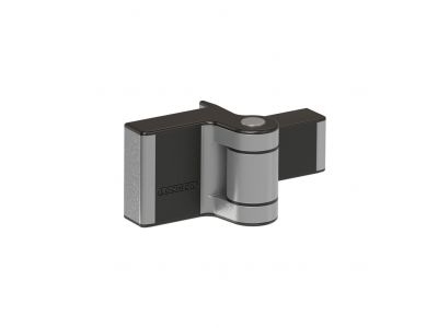 Compact 2-way adjustable 180° surface mounted hinge