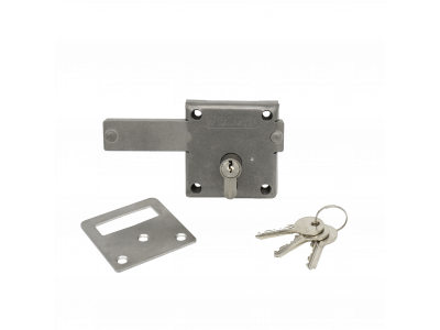 Screw-fixed lock for gates up to 24mm thick