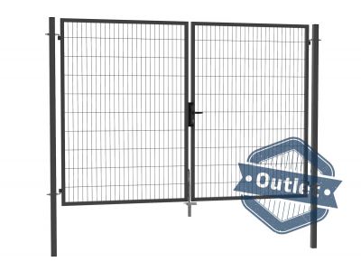 Dubbele tuinpoort | Budget | Breedte 300 cm breed | Hoogte 200 cm | RAL7016