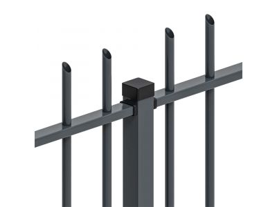 Spijlenhekwerk premium | 2.2 meter breed | Rond doorstoken