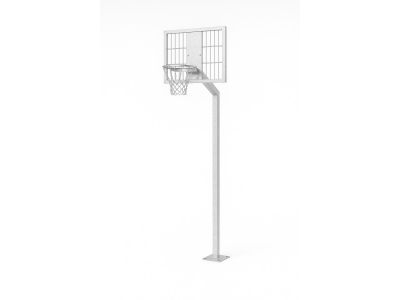 Basketbalpaal | Hoogte 305 cm | Voetplaat | Verzinkt