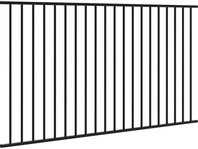 Ornamental Steel Fence | 2 Rail | Flat Top | 4'