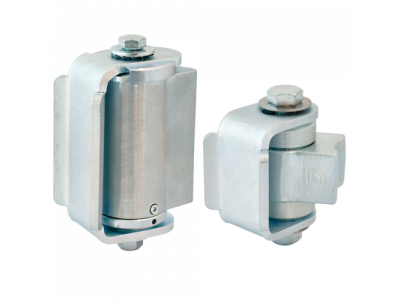 Shut IT® Centre-Mount | Weld-On Hinges for Round Post Set