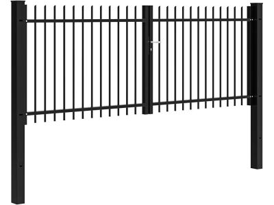 Double swing gate premium round 400cm wide