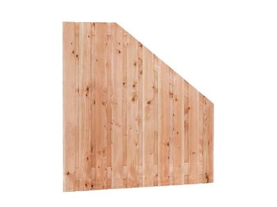 Douglas hout tuinscherm 21 planks verschillende hoogtes Rood bruin verloop