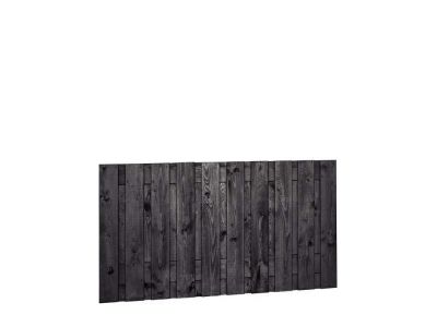 Zwart gespoten tuinscherm 21 planks Zwart 90 cm