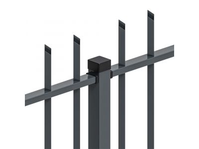 Spijlenhekwerk premium | 2.2 meter breed | Vierkant doorstoken