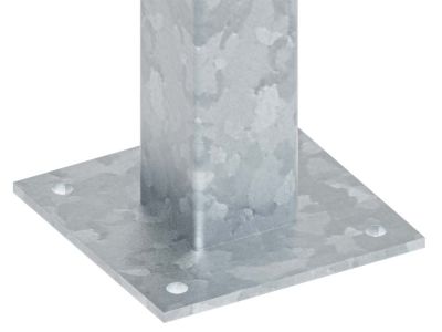 Post square 100 x 100 x 4 mm with baseplate 