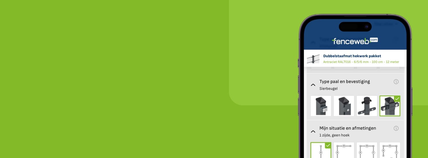 <strong>In enkele klikken besteld</strong><br/> met onze configurator